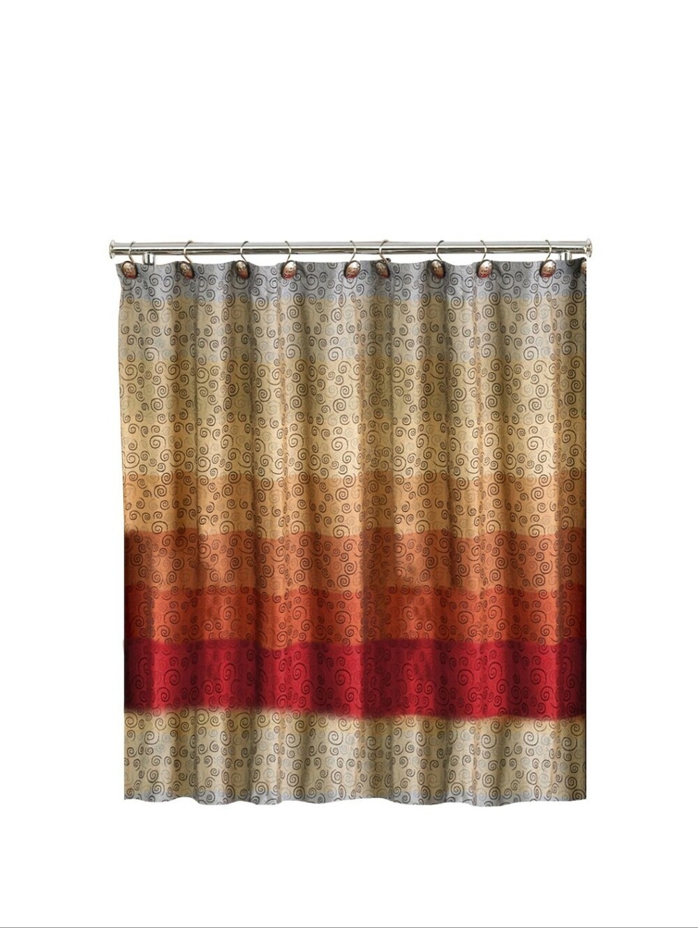 Miramar ombre shower curtain in great condition.  Hooks and liner not included.